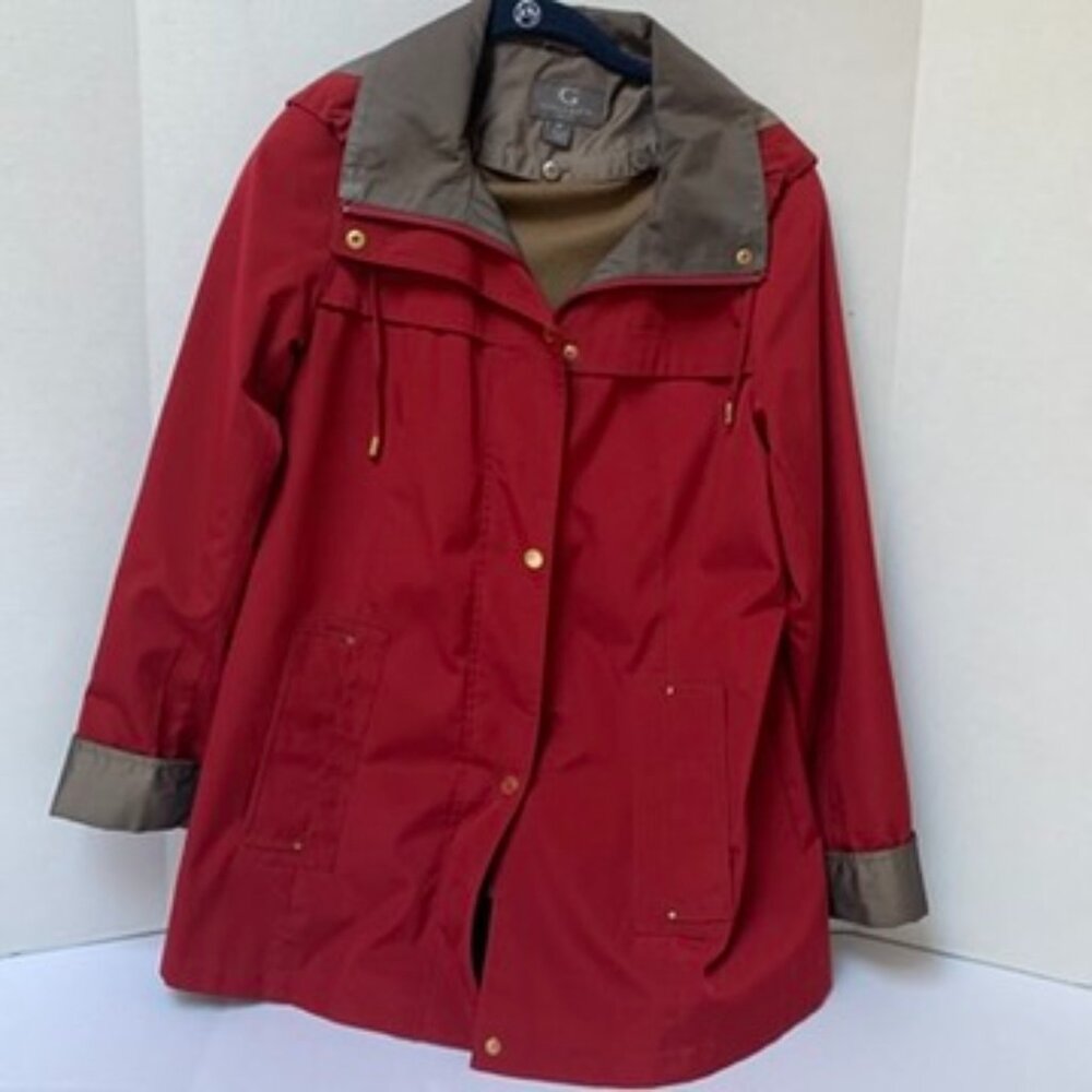 Gallery Red Womens Size Small Petite Lightweight Spring Fall Jacket